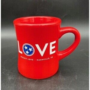 Biscuit Love Restaurant Red Diner Mug 8 oz Ceramic Cup Nashville LOVE TN Design